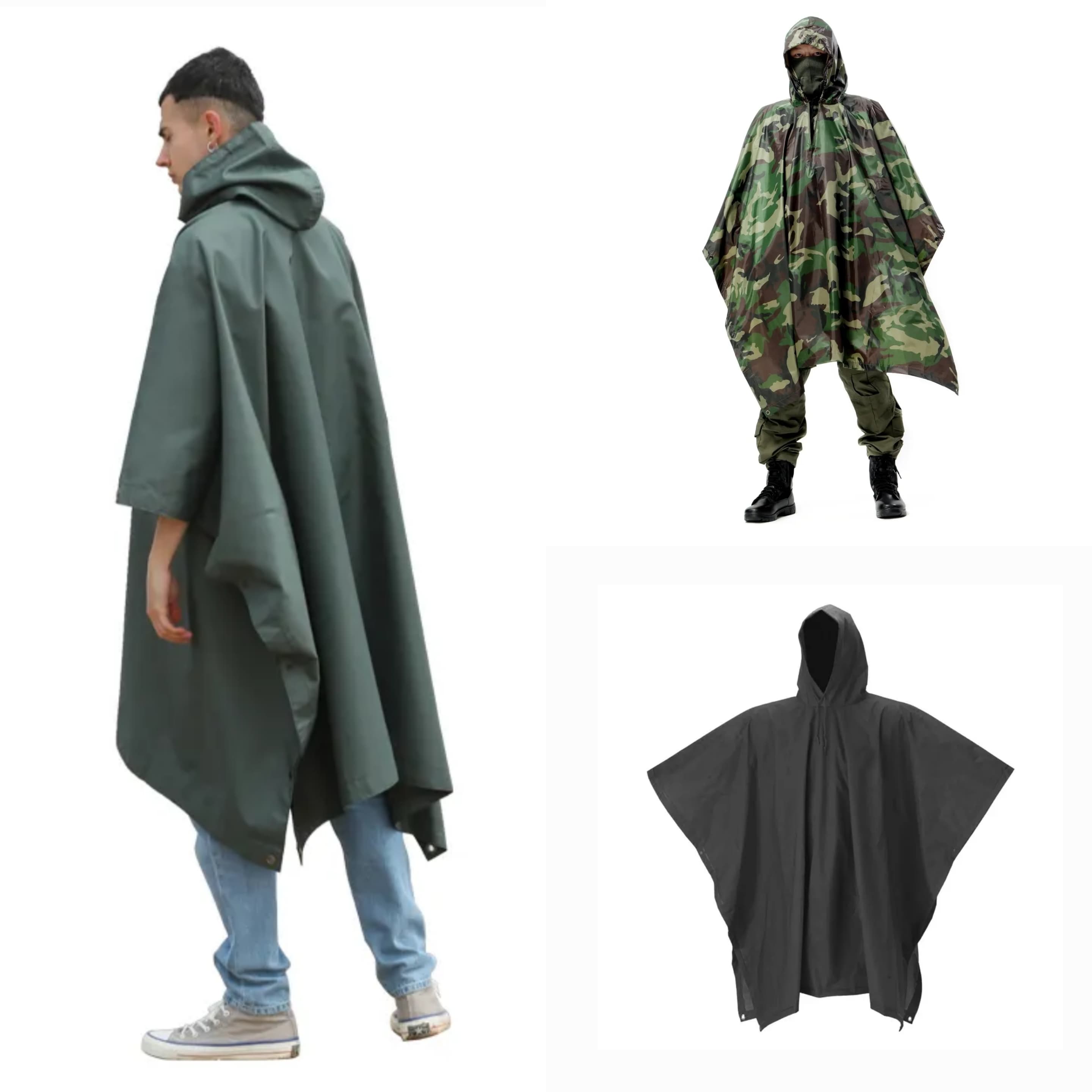 Rain Ponchos Raincoats for Adults Women, Reusable Rain Jacket Coats with Hood for Family Disney Park Travel 1 Pack