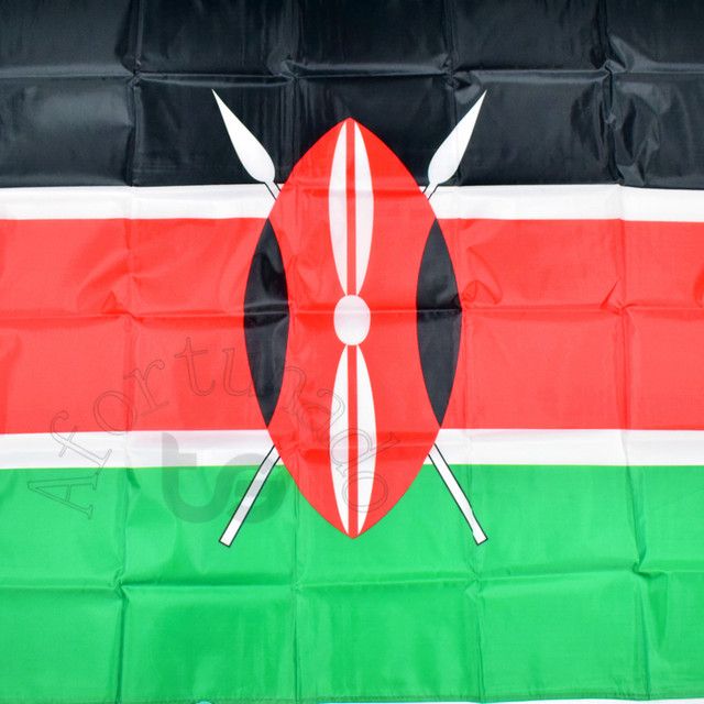 Kenyan Flag 150cm by 70cm  Kenyan Flag 150cm x 70cm – High Quality National Flag for Indoor & Outdoor Use