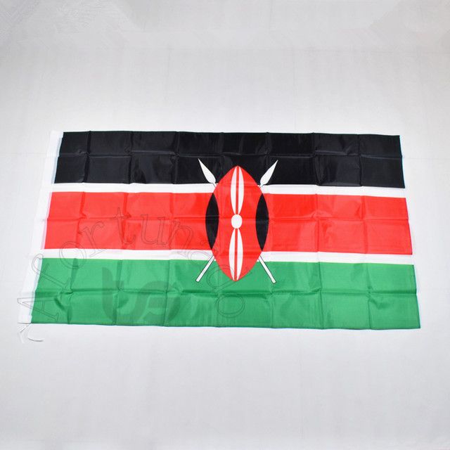 Kenyan Flag 150cm by 70cm  Kenyan Flag 150cm x 70cm – High Quality National Flag for Indoor & Outdoor Use