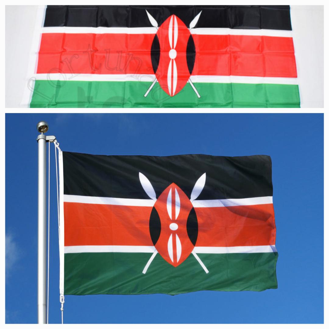 Kenyan Flag 150cm by 70cm  Kenyan Flag 150cm x 70cm – High Quality National Flag for Indoor & Outdoor Use
