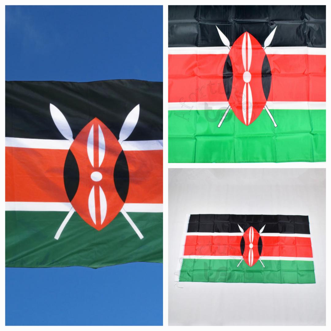Kenyan Flag 150cm by 70cm  Kenyan Flag 150cm x 70cm – High Quality National Flag for Indoor & Outdoor Use