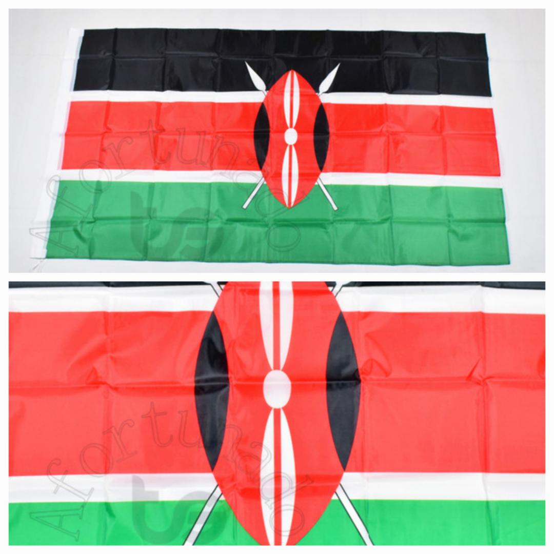 Kenyan Flag 150cm by 70cm  Kenyan Flag 150cm x 70cm – High Quality National Flag for Indoor & Outdoor Use