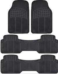 7 Seater Heavy Duty Rubber Car Floor Mats - Easy to clean, Protects car original carpet, Maximum strength and durability for long lasting usage, Easy to install.