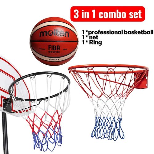 Molten Full Basketball Training Combo Set – basketball, Hoop Ring & Net