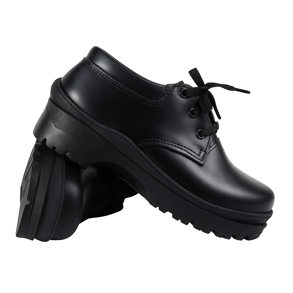 Dripsteps Back to School Genuine Toughees Back to School Shoes – Durable Leather School Shoes for Boys & Girls | Comfortable, Long-Lasting, Unisex Design for Everyday School Wear