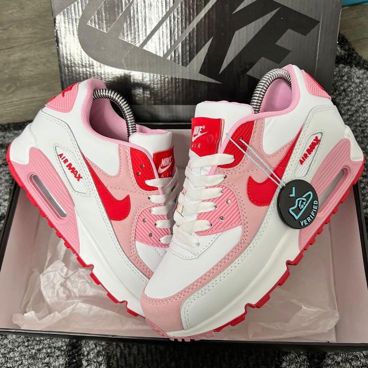 Dripsteps Valentine High Quality Pink Airmax 90 Women’s Sneakers – Cute Fashion Shoes, Stylish & Comfortable, Perfect Everyday Wear & the Best Gift for Her