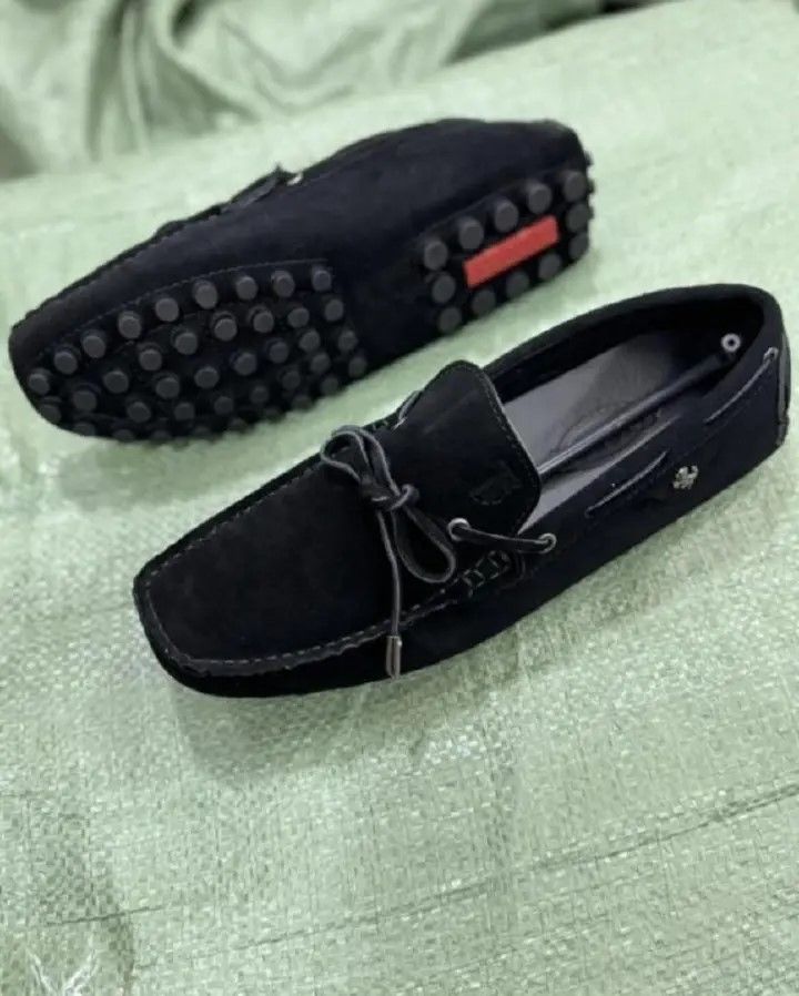 Dripsteps Men’s Leather Tod Loafers – Suede Comfort & Timeless Style | Formal & Casual Slip-On Shoes for Work, Events & Everyday Wear