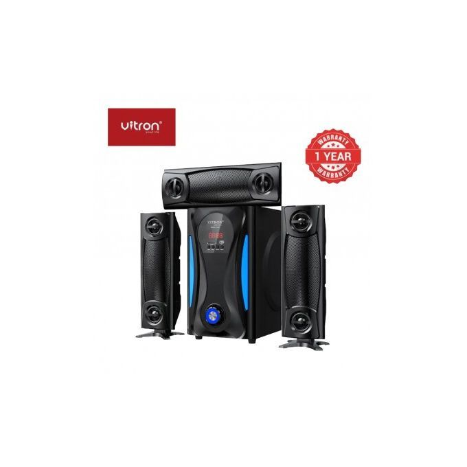 Vitron V643 Subwoofer 3.1CH X-Bass Home Theatre System with Remote Control BT System 10000w/ACDC/HAS A ONE YEAR WARRANTY/HAS A QUALITY SOUND/USB PORT/FM RADIO.