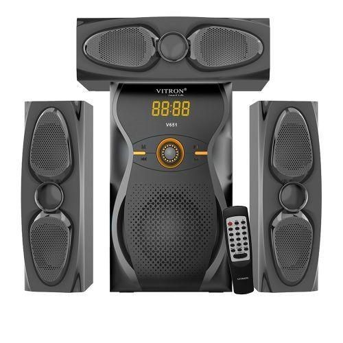 Vitron V651 3.1Ch 8,000W Multimedia Woofer Bluetooth Speaker System Subwoofer
3.1Ch Multimedia Speaker System AC/DC/BT –V651
Power output: 25W+10W'×3
Frequency response: 35Hz-20KHz
LED Display.ENJOY..