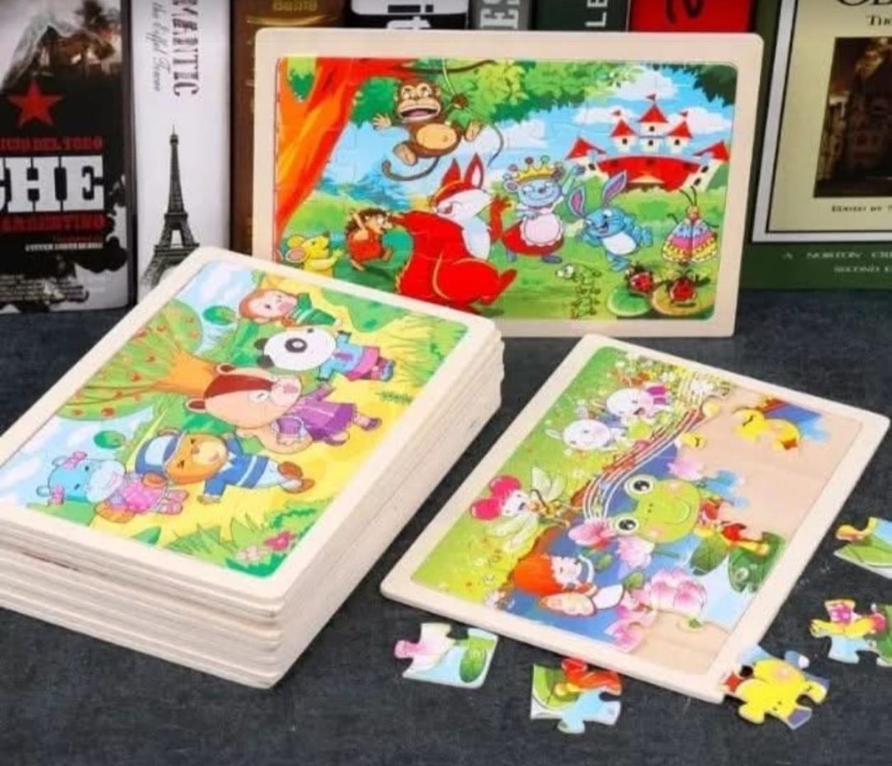 Jigsaw puzzle for kids,  with assorted pictures.