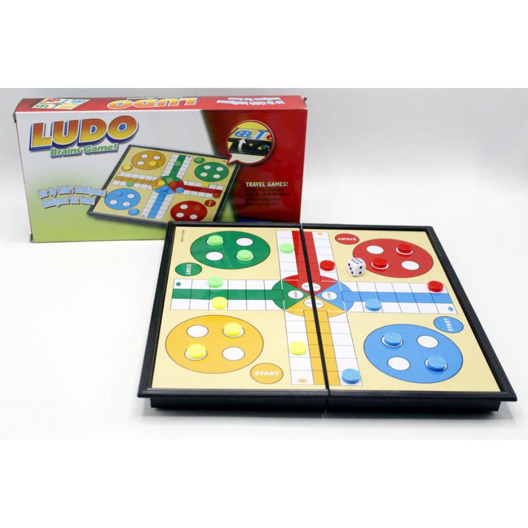Magnetic ludo board game.