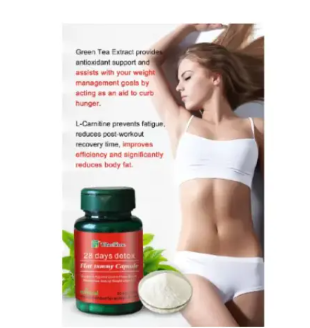 28 day Revitalize & Slim: 28-Day Detox Flat Tummy Capsules with Organic Tea and Weight Loss Women Multivitamins Chewable.