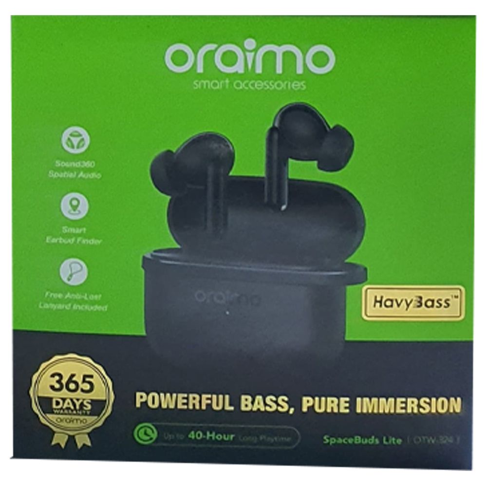 oraimo SpaceBuds Lite - TWS Wireless Earbuds with Powerful Bass & Noise Cancellation