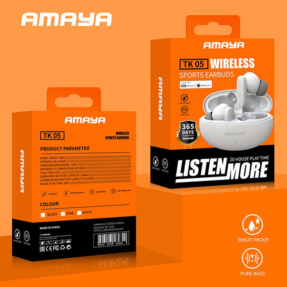 Amaya TK 05 Wireless Sports Earbuds