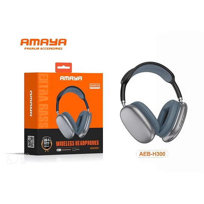 Amaya AEB-H300 Over-Ear Foldable design Headphones – Powerful Bass & Noise Isolation