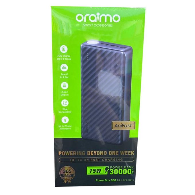 Oraimo PowerBox 300 Lit 30000mAh 15W Power Bank