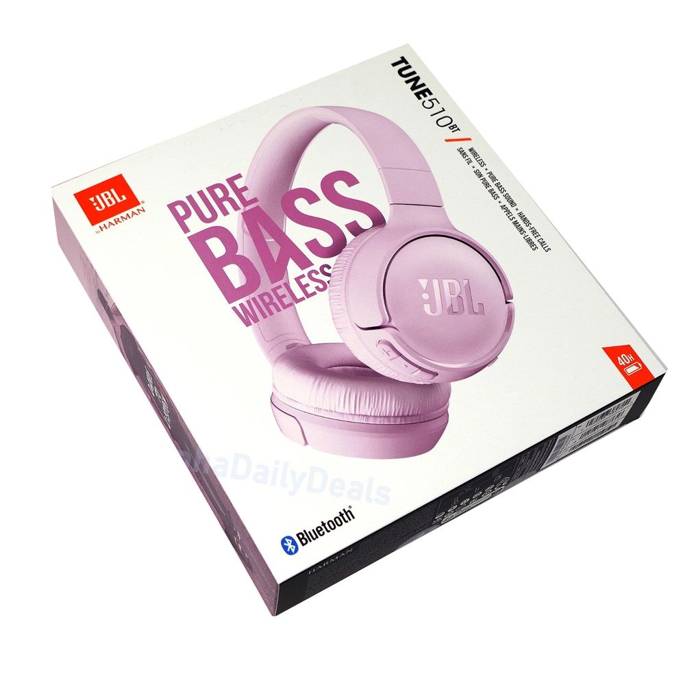 Jbl Tune 510 Wireless Bluetooth Headphones, Pure Bass, 27 Hours of Playtime, Comfortable Over-Ear Design