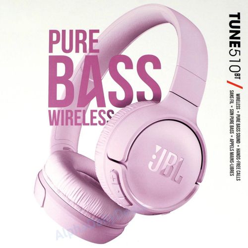 Jbl Tune 510 Wireless Bluetooth Headphones, Pure Bass, 27 Hours of Playtime, Comfortable Over-Ear Design