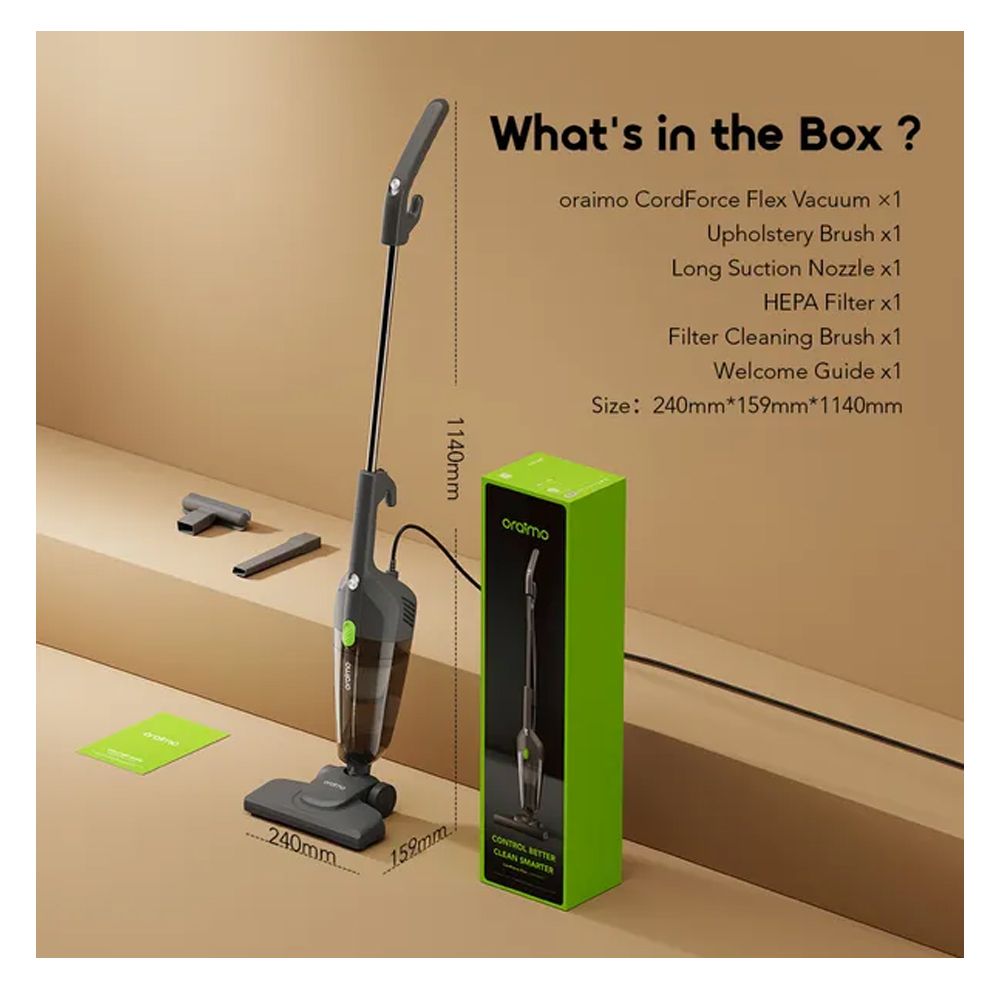 oraimo CordForce Flex Corded 2-in-1 Stick Vacuum