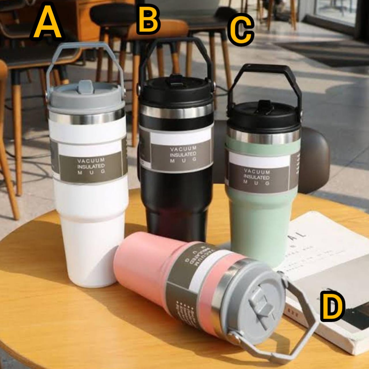 ✅ 600 ML Insulated vacuum mug-stanley cup available keeps warm/hot/cold all day,Vacuum insulation for hot drinks up to 6+ hours and cold drinks up to 12+ hours,