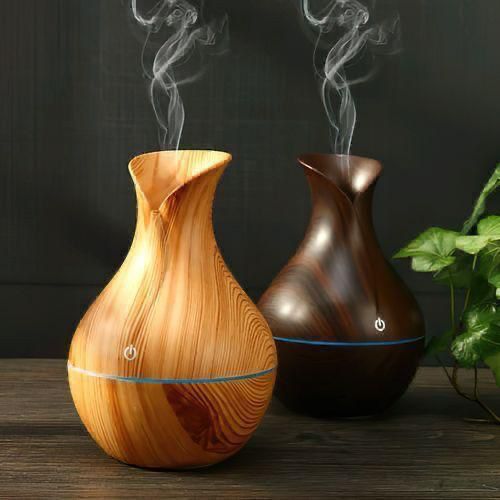 Wooden Ultrasonic Humidifier/Diffuser* 🤩 💑🧏🏻‍♀️ *Capacity: 130Ml* 🥏 *Promotion Price* 🥏Ultrasonic Wooden Aromatherapy Humidifier Diffuser Create a soothing, spa-like atmosphere at home with th