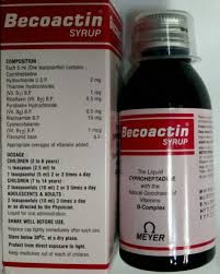 Becoactin Weight Gain Syrup Appetite Stimulant With Vitamin B Complex Increase appetite and promote weight gain. It also helps to regularize the metabolic activity of the body
