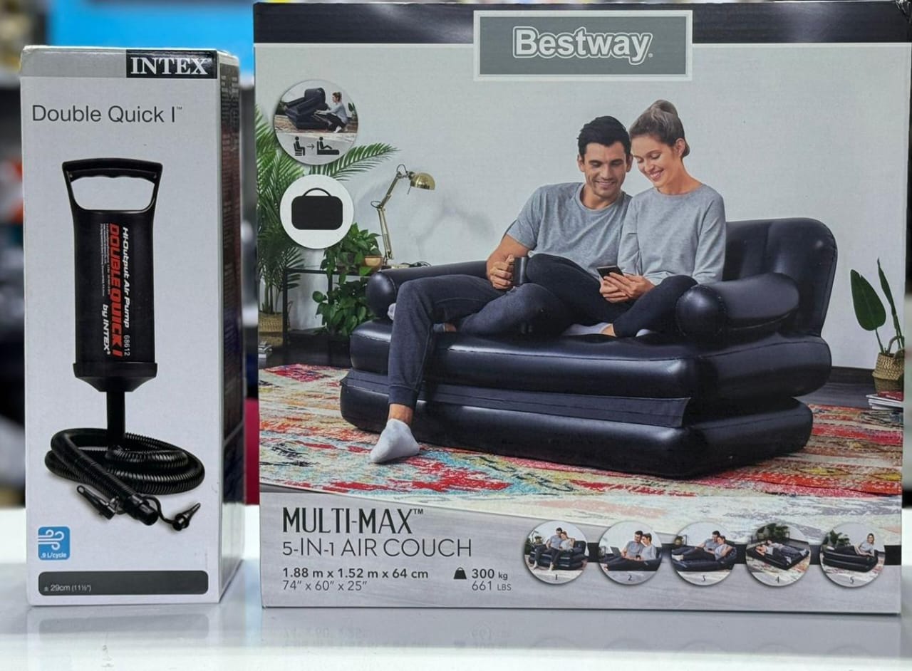 🤪🪻BEST WAY TO RELAX🪻🤪Best Ways Multifunctional Comfortable 5in1 Inflatable Sofa Bed✔️🥑Multi-functional inflatable bed and sofa Sturdy coil – beam construction Comfortable flocked surface Ribbed d