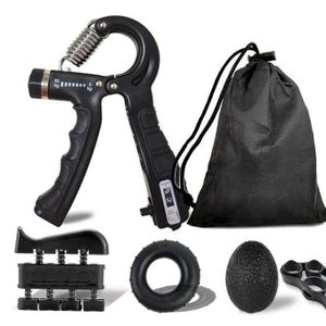 5 PCS Hand Grip Strengthener Set Strength Training Equipment Forearm Finger Exerciser Finger Stretcher 5-60 kg Adjustable Hand Gripper Exercise Ring & Grip Ball for Athletes, Gym Training