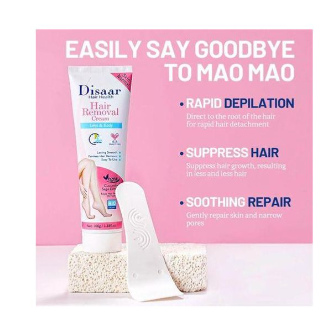 Disaar Hair Removing Cream, Unisex For Pubic Hair, Underarms, Private Parts, Sensitive Skin-Suitable For All Skin Types