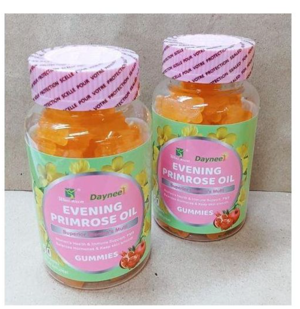 Evening Primrose Gummies Oil 1000 mg , PMS and Menopause Balance Support for Women , Skin Health