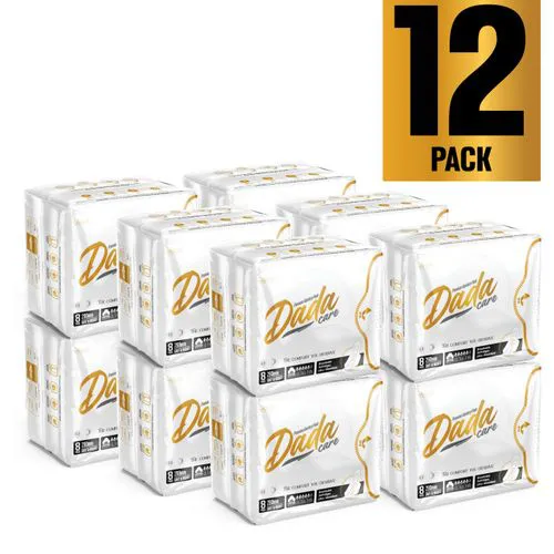 DADACARE PREMIUM SANITARY PADS For Women - Ultra-Thin, Super Absorbent, Leak-Proof, No Odur Feminine Hygiene Pads with Wings - Comfortable Day & Night Protection - 290MM - 12 PACK