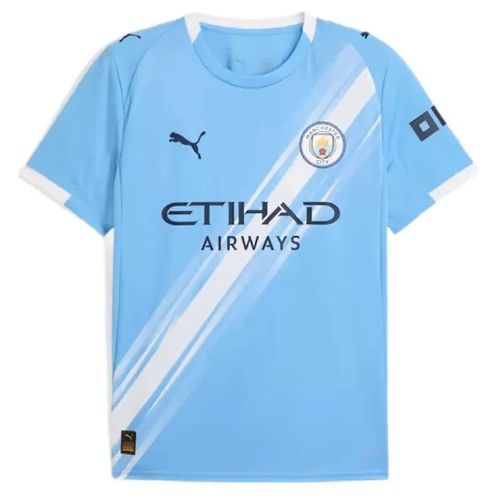 Manchester City FC Men’s 2025/26 Authentic Home Soccer Jersey - Slim Fit - Team Light Blue
