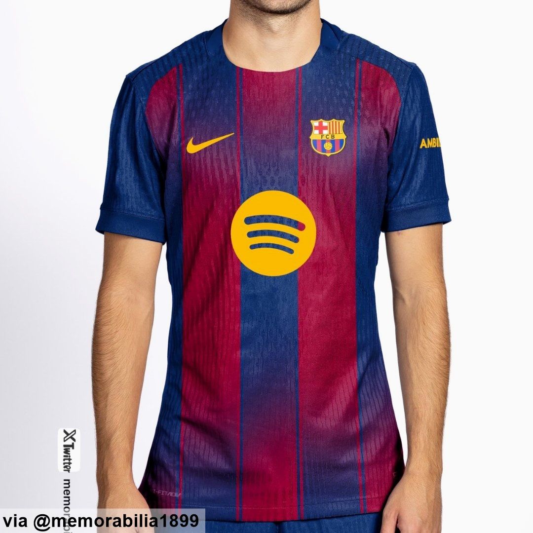 Barcelona FC Men's Soccer Jersey 25/26 Home Player Version