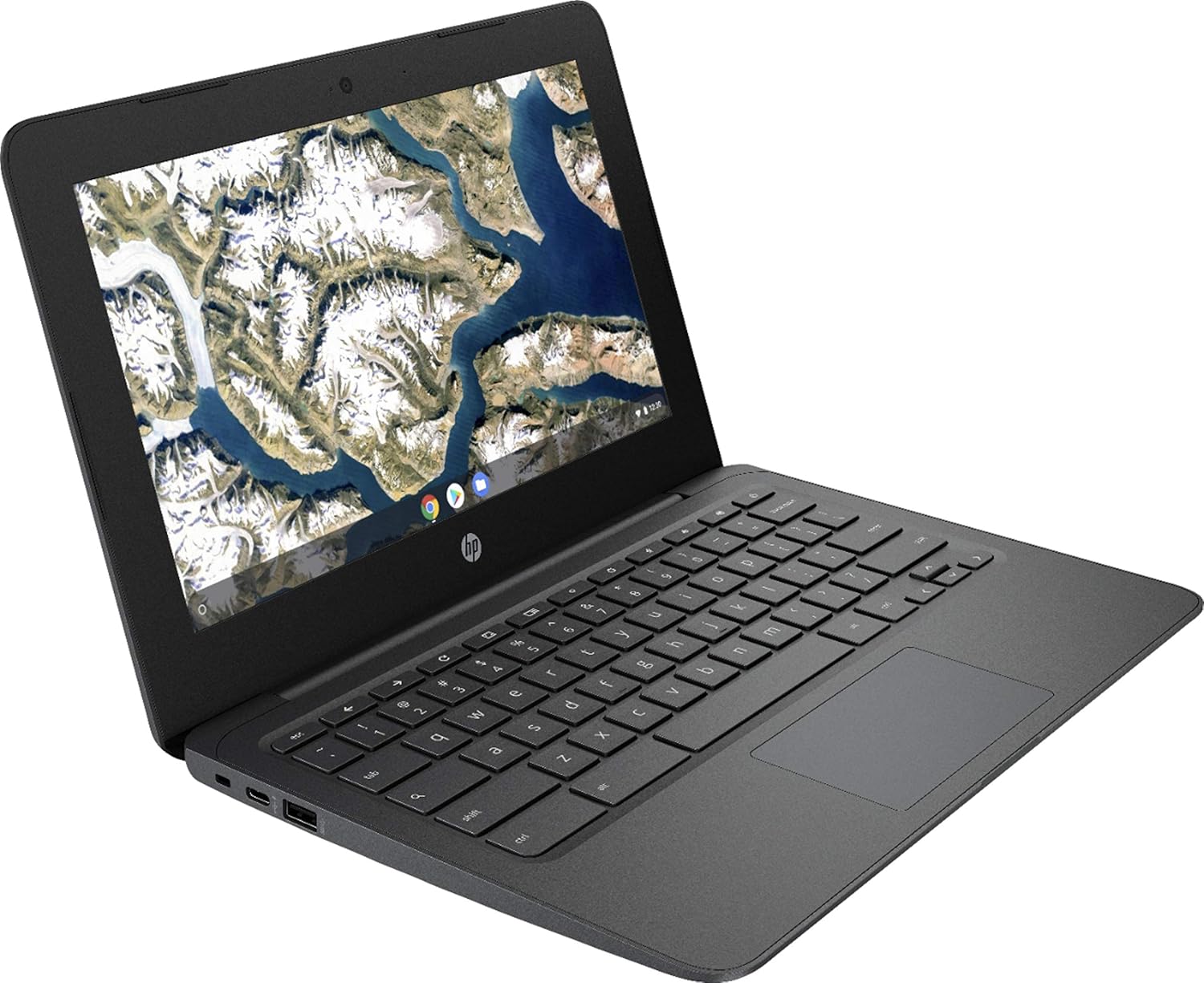 Brand New HP Chromebook Notebook PC 11.6" Intel 3350 4GB 32GB Storage Chrome OS Ash Gray Portable Laptop Plus Free Wireless Mouse, OTG Adapter and Free 16GB Flash Disk