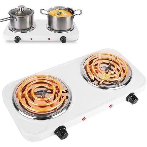 RASHNIK RN-4078 2000W Double Cooking Plate Stove Electric Ring Hot Plate Cooker