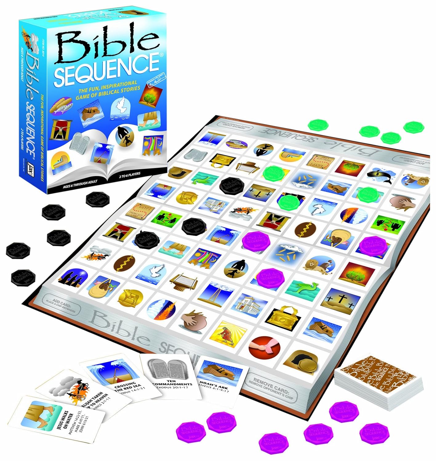Bible Sequence Card Board Game for Kids and Adults