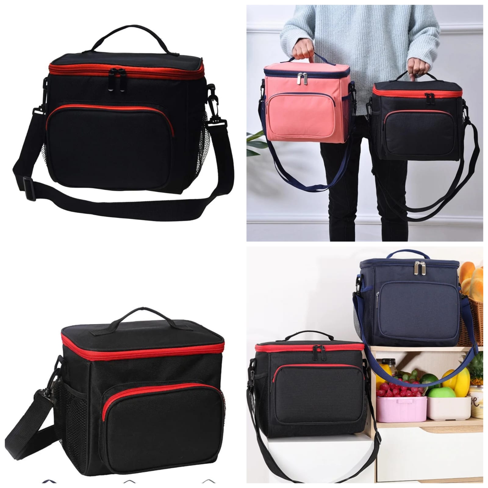 Large Portable Insulated Lunch Bag,Has an Insulation cotton and Aluminium Foil