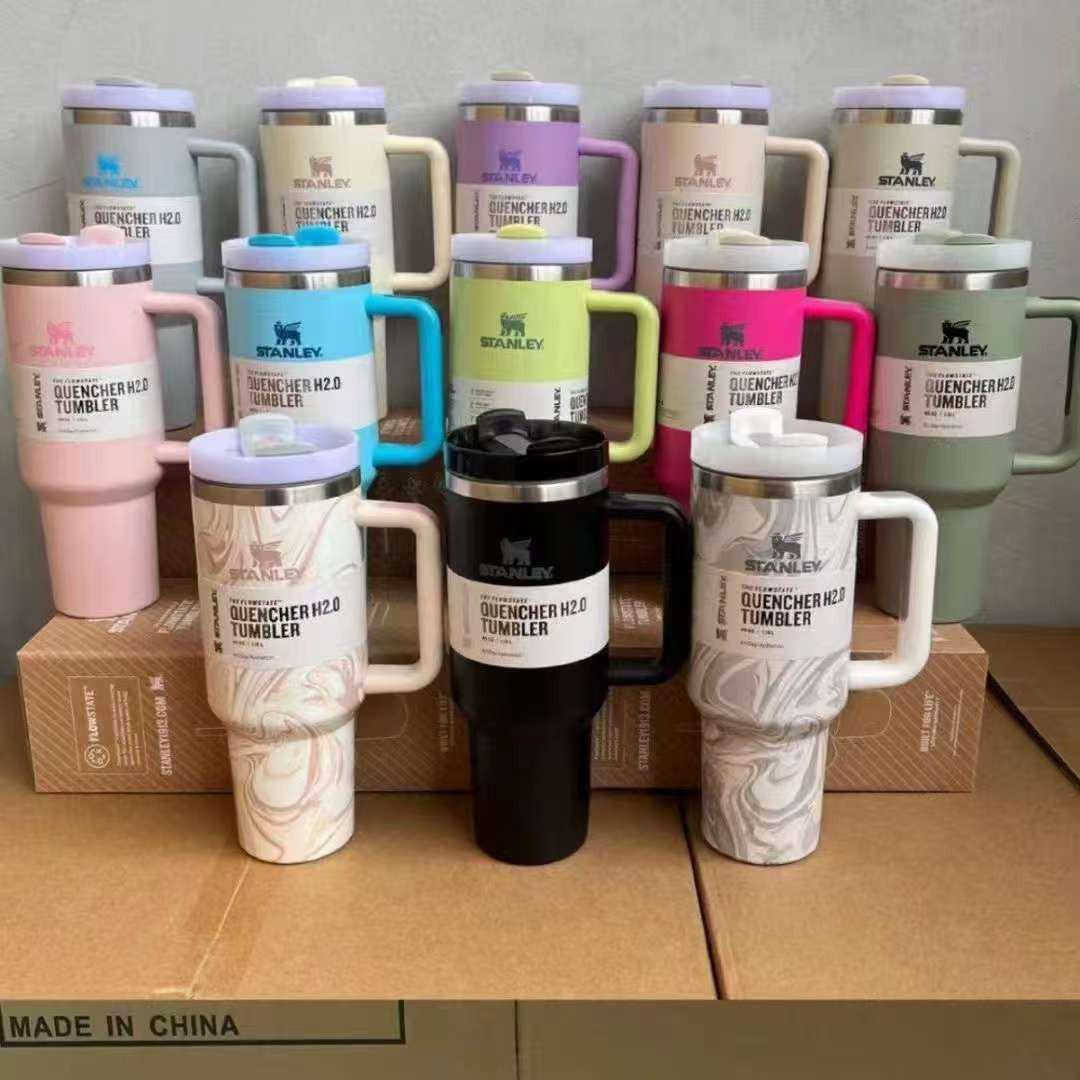 OFFER PRICE.1.8 LITRES ORIGINAL STANLEY CUP.MARBLE STANLEY STAINLESS  STEEL CUP ❤️ BEAUTIFUL DESIGN STANLEY CUP TO KEEP DRINKS HOT OR COLD🎉