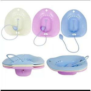 Sitz Bath for Toilet Seat Postpartum and Hemorrhoids Care - Yoni Steam Seat - Foldable Basin for  Salt Soak - Portable Bidet BPA Free Temperature Resistant - Universal Fit