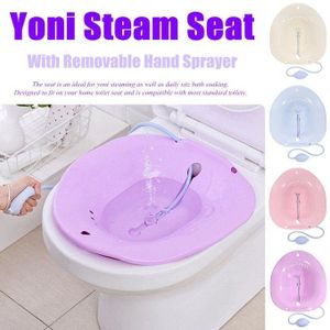 Sitz Bath for Toilet Seat Postpartum and Hemorrhoids Care - Yoni Steam Seat - Foldable Basin for  Salt Soak - Portable Bidet BPA Free Temperature Resistant - Universal Fit