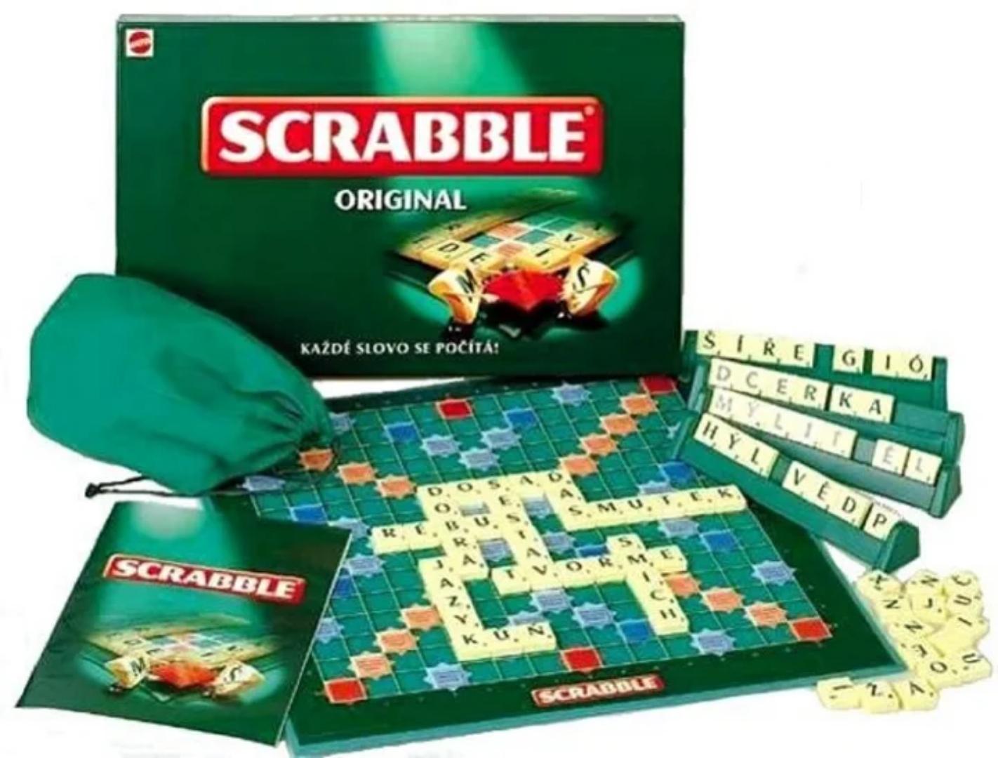 BIG SIZE  SCRABBLE ORIGINAL FUN WORD BOARD GAME