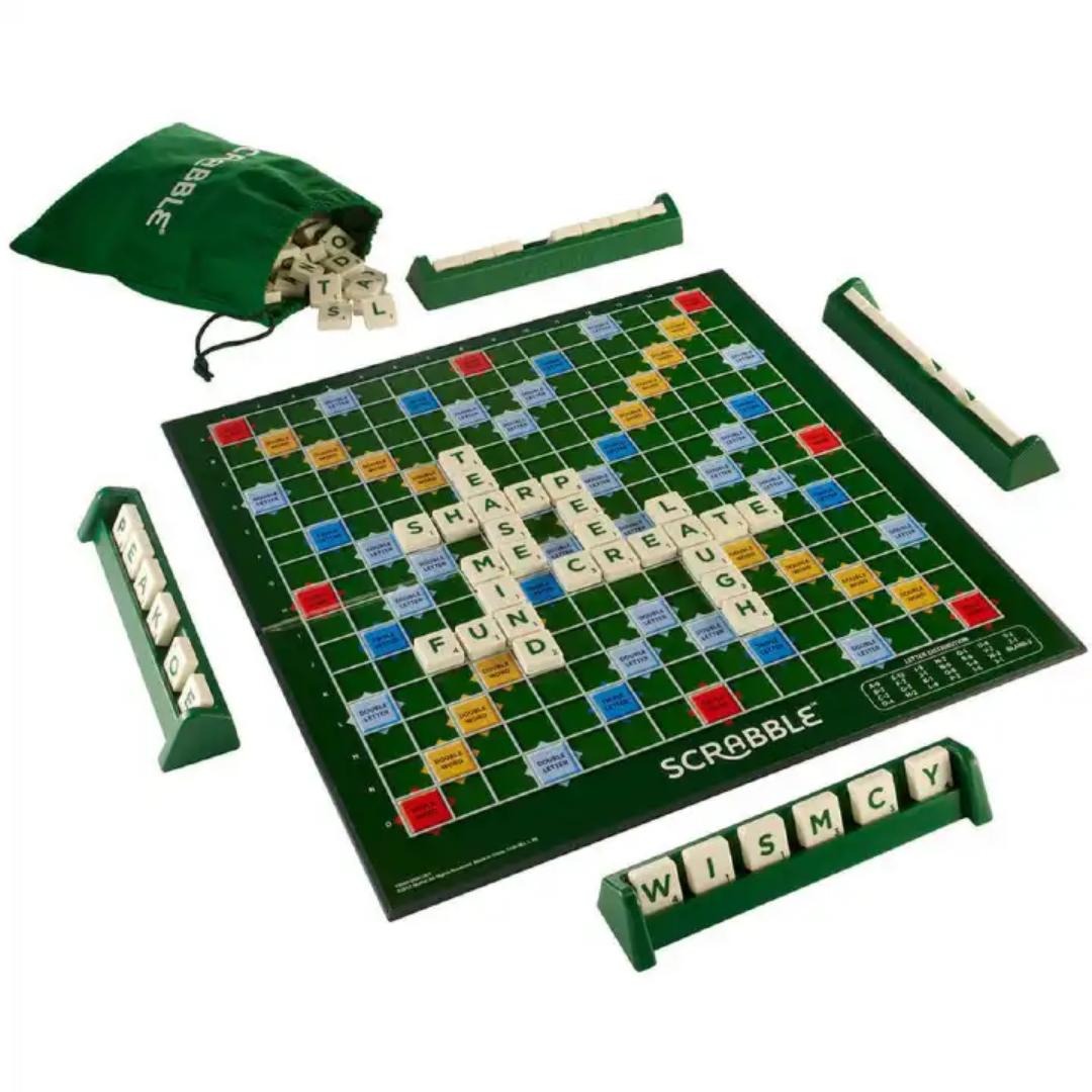 BIG SIZE  SCRABBLE ORIGINAL FUN WORD BOARD GAME