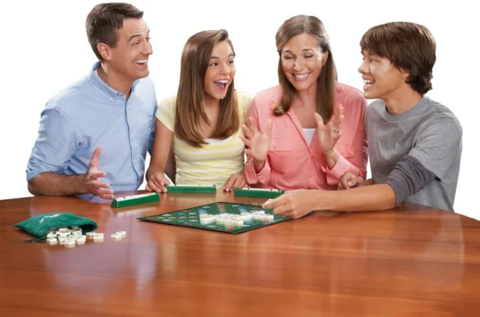BIG SIZE  SCRABBLE ORIGINAL FUN WORD BOARD GAME