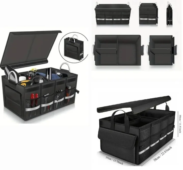 KILIMALL BLACK FRIDAY!!COLLAPSIBLE BOOT//TRUNK ORGANIZER WITH THREE MAJOR COMPARTMENTS