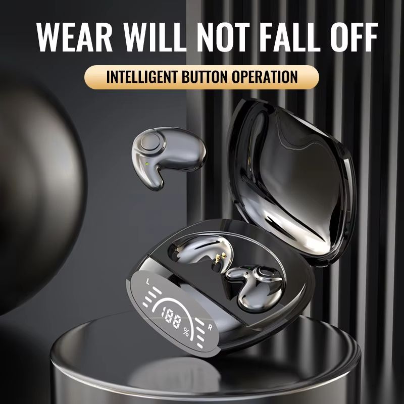 Bluetooth 5.3 Sleep Invisible Earbuds Tiny Mini Headphones Noise Cancelling TWS Wireless Headsets Sports Stereo Music Earphone