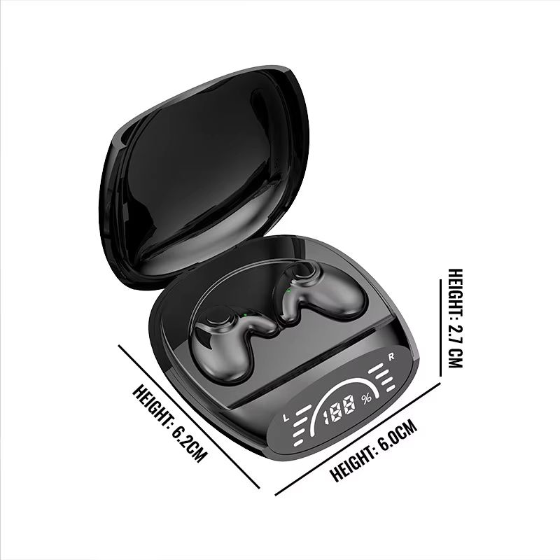 Bluetooth 5.3 Sleep Invisible Earbuds Tiny Mini Headphones Noise Cancelling TWS Wireless Headsets Sports Stereo Music Earphone