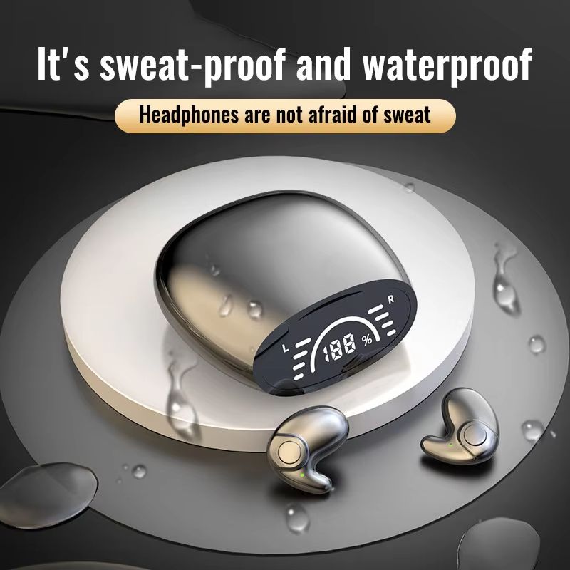 Bluetooth 5.3 Sleep Invisible Earbuds Tiny Mini Headphones Noise Cancelling TWS Wireless Headsets Sports Stereo Music Earphone