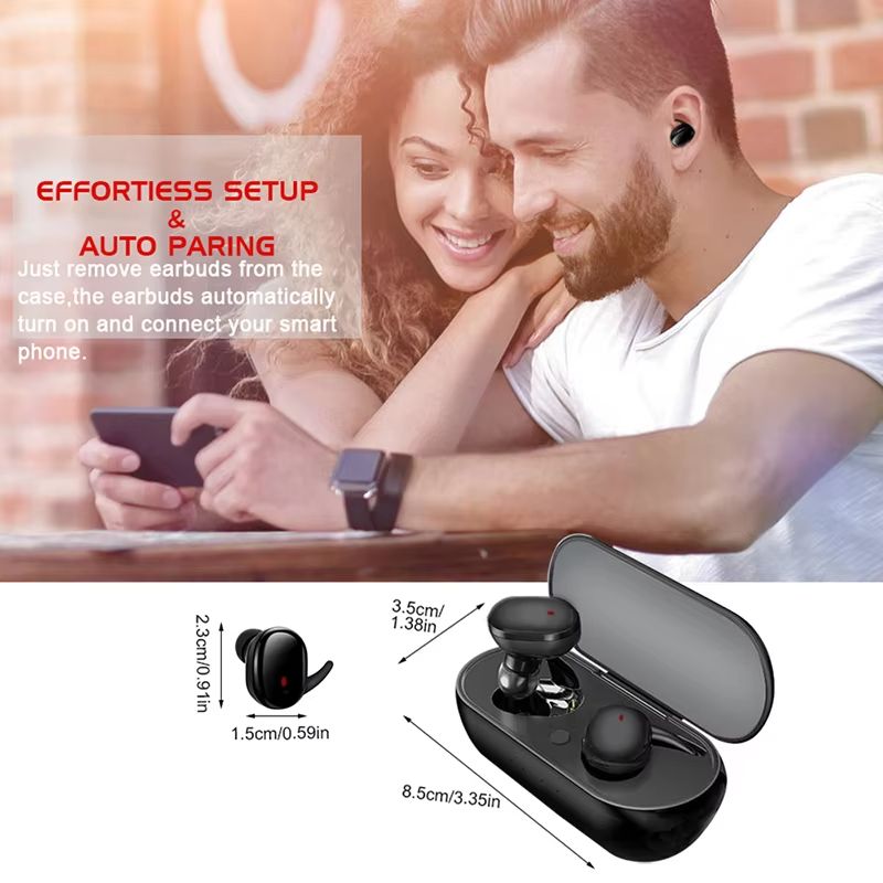TWS Y30 Wireless Bluetooth 5.0 Earbuds HiFi Music Earphones Gaming Headphones Sports Waterproof In-Ear Headset With Mic Earbuds