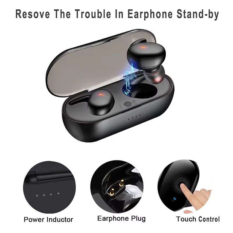 TWS Y30 Wireless Bluetooth 5.0 Earbuds HiFi Music Earphones Gaming Headphones Sports Waterproof In-Ear Headset With Mic Earbuds
