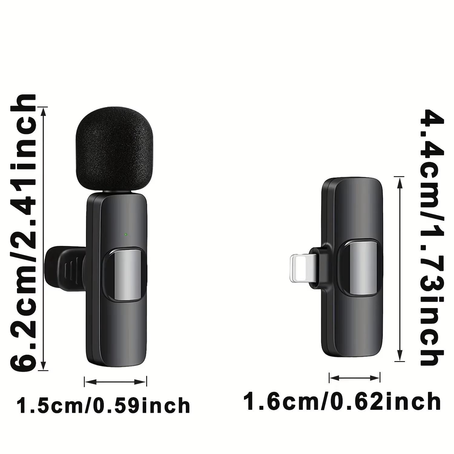 Wireless Lapel Microphone System Recording Voice Activated Lavalier MIC for Live Streaming Recording Video Conferences
